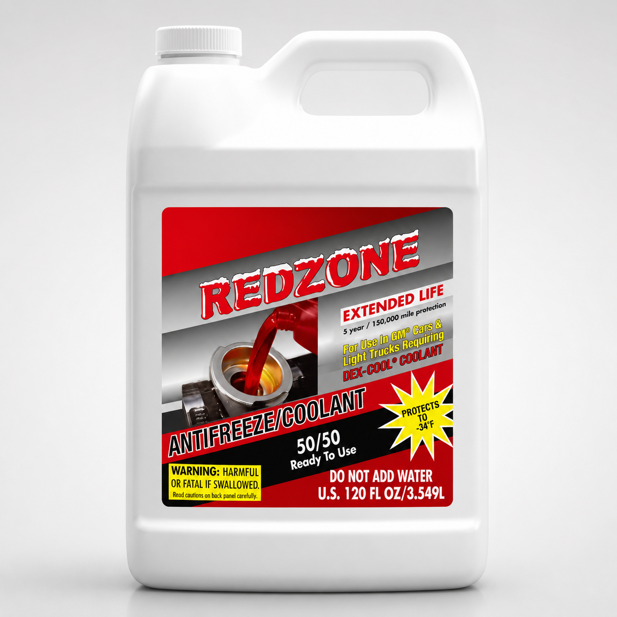 REDZONE® DEX-COOL® 50/50 Pre-Mixed Extended Life Antifreeze & Coolant