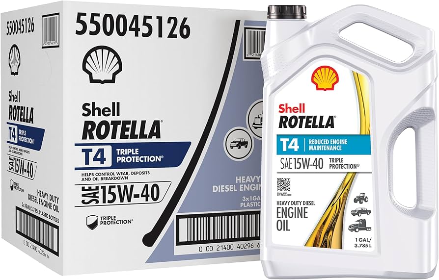 Shell Rotella® T4 Triple Protection® 15W-40 Heavy Duty Diesel Engine Oil